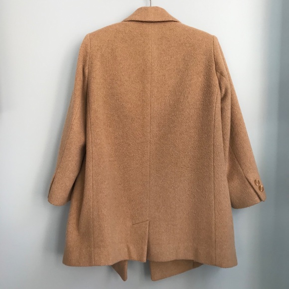 Vintage 100% wool Jones NY Camel Hair Pea Coat - Picture 3 of 12